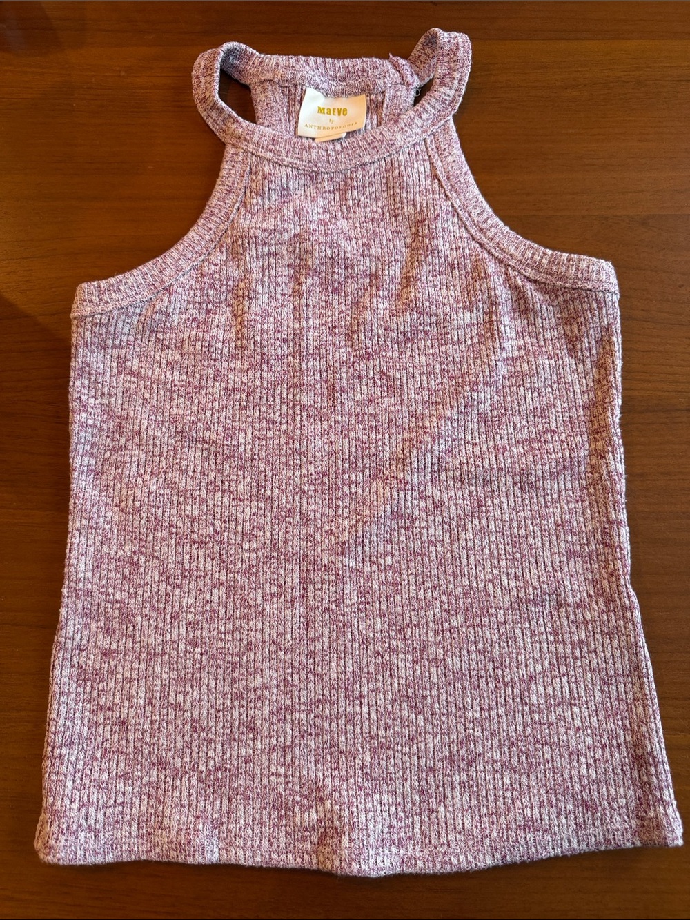 Maeve Ribbed Heathered Halter Tank